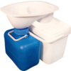 Trelino DIY Set XL pour toilettes à compost ovales à grand volume blanc