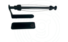 526488 - Gelmags magnetische keukenrolhouder met metalen rail en afrolbeveiliging, zwart