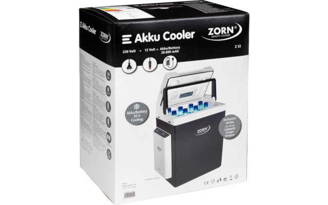 Zorn Z32 Thermo-elektrische koelbox incl. accu 230 / 12 V 30 liter