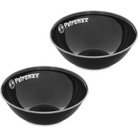 Set di 2 ciotole smaltate Petromax da 1 l nero