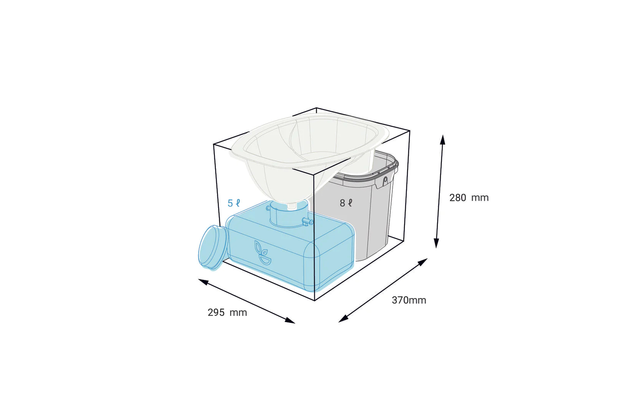 Trelino DIY Set M para inodoros compactos de compostaje blanco ovalado