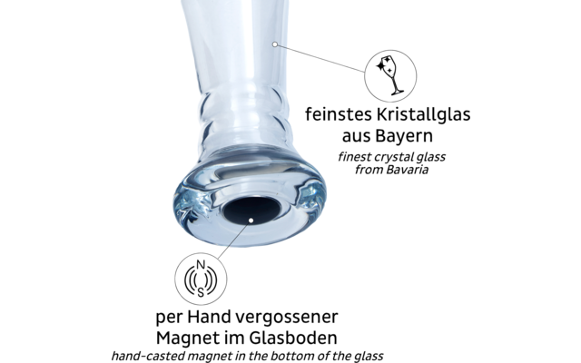 silwy® Magnet-Weizenbier-Kristallglas (0,5 l)