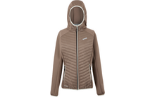 Braune Jacke mit Kapuze und Reißverschluss vorne