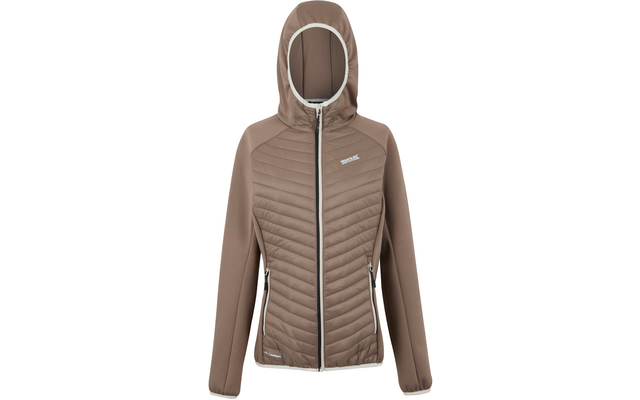 Veste marron avec capuche et fermeture éclair à l'avant