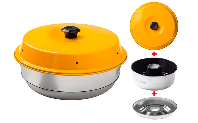 Omnia camping oven set 3-piece with Maxiform non-stick coating 3 liters yellow