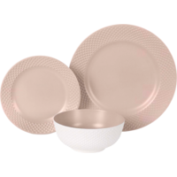 Flamefield servies melamine 12-delig ros&eacute;