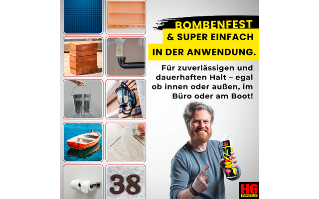 Produktbild HG Power Glue V13 Hochleistungs-Montagekleber und Dichtstoff 440 g 1