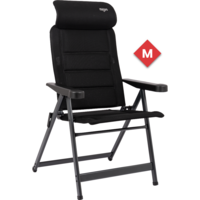 Crespo AP/237-ADC-80 campingstoel met 7-voudig verstelbare rugleuning / verstelbare hoofdsteun zwart