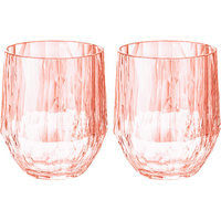 Koziol Superglass CLUB Nr. 23 Set van 2 200 ml transparent rosa quartz