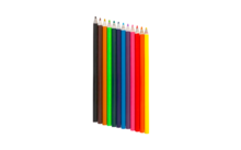 Pandoo Crayons de couleur en papier journal recyclé 12 pièces