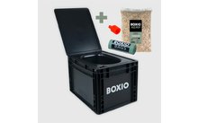 532652 - BOXIO Toilet GO Trenntoilette Komplettset mit Hanfstreu, Bio Bags und Plug