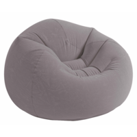 Intex BeanlessBag opblaasbare fauteuil 114 x 114 x 71 cm grijs