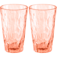 Koziol Superglass CLUB Nr. 6 Set van 2 300 ml transparent rosa quartz