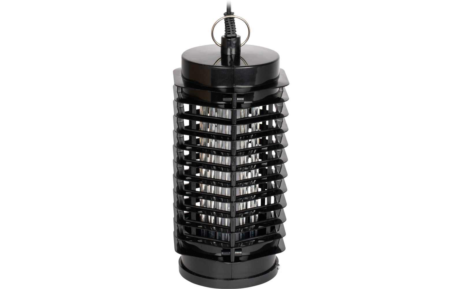 Schwarze elektrische Insektenfalle mit Gitter und eingebauter Lampe