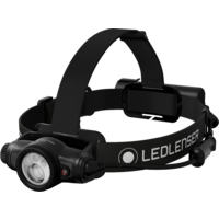 Lampe frontale rechargeable Ledlenser H9R avec batterie s&eacute;par&eacute;e, noire, flux lumineux de 2 200 lm