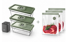 533449 - AEG Fresh Kit+ AVFK1+PROMO vacuümset met accu-pomp, 3 bakjes en 20 zakjes