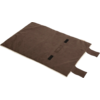 Braune Tasche aus Stoff mit zwei Tragegriffen