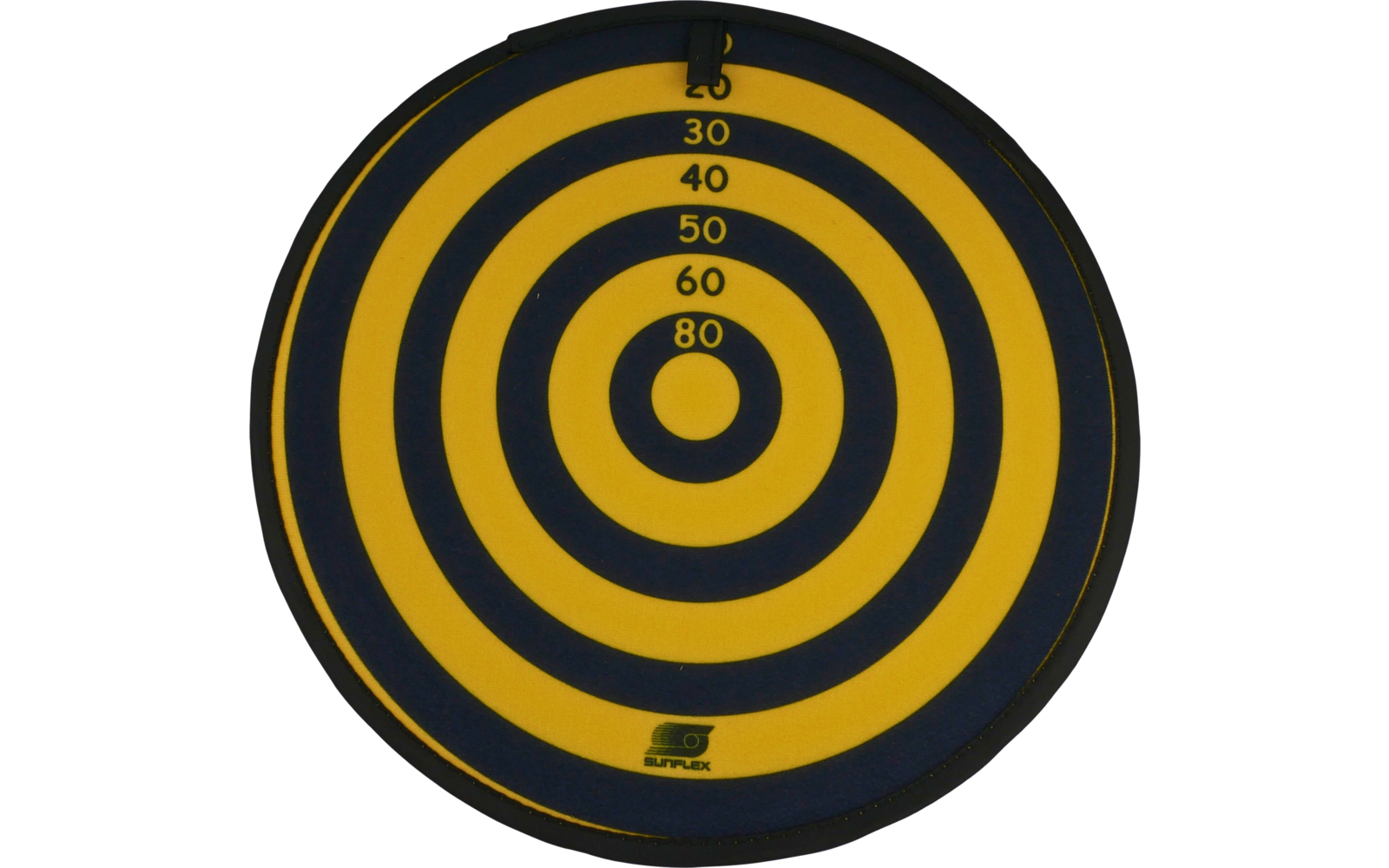 Dartbord met zwart-oranje concentrisch doelpatroon
