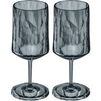 Koziol Superglass CLUB Nr. 4 Set van 2 300 ml transparent grey