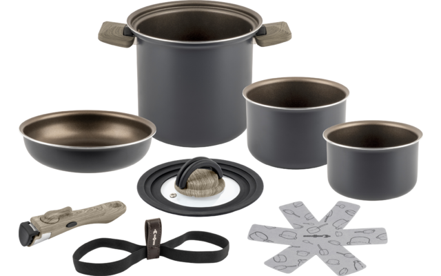 Produktbild Brunner Torralta Topfset stapelbar platzsparend f&uuml;r alle Herdarten geeignet 1