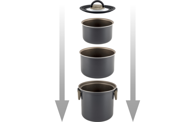 Produktbild Brunner Torralta Topfset stapelbar platzsparend f&uuml;r alle Herdarten geeignet 1