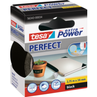Tesa Extra Power Perfect Klebeband Gewebe 2,75 m Schwarz 38 mm 