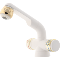 Miscelatore automatico a due maniglie Barwig Compact con attacco per tubo flessibile da 10 mm 12V bianco/oro