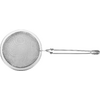 Rundes Edelstahlsieb mit feinem Drahtgeflecht und langem Griff
