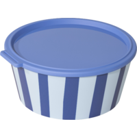 Koziol Nora Box Schale Stripes mit Deckel 2,2 Liter sweet blue/ strong blue 
