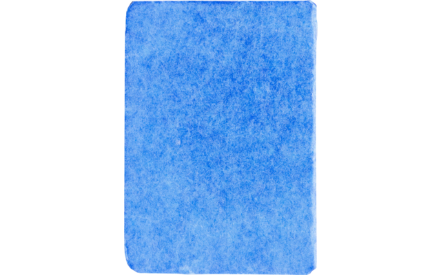 Blaue, rechteckige Fläche mit abgerundeten Ecken und körniger Textur