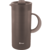 Haute carafe brune avec couvercle, bec verseur à l'avant, anse à droite et logo "Berger" imprimé près de la base