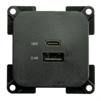 Haba Chargeur encastrable Prise C-Line dual USB-A et USB-C 10-24 volts