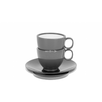 Brunner Antislip Espresso-Tassen Set 2-teilig mit rutschhemmende Untertasse