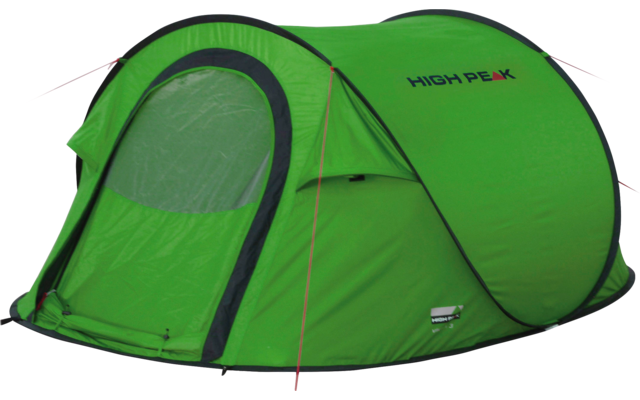 High Peak Vision 3 Single Roof 3 Person Pop Up Throw Up Tent Groen