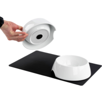 Cuenco para perros magn&eacute;tico de porcelana con alfombrilla en nano gel juego de 2 piezas Silwy