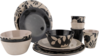 Bo-Camp Mix & Match Geschirr-Set 16-tlg. beige/schwarz