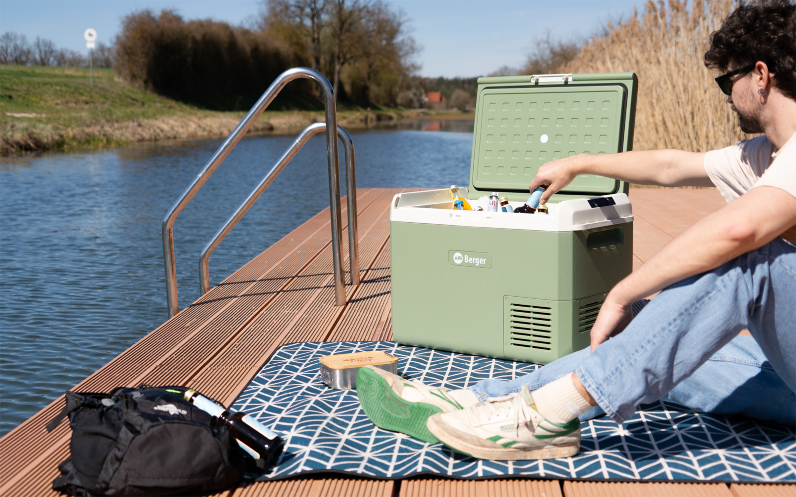 Produktbild Berger EPL Kompressor K&uuml;hlbox mit Tiefk&uuml;hlfunktion 12V 24V 230V 1