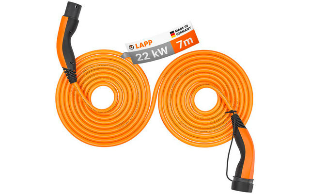 Produktbild Lapp Selbstaufrollendes Doppelhelix Ladekabel Typ 2 Mode 3 / 3-phasig 32 A bis 22 kW 7 Meter 1