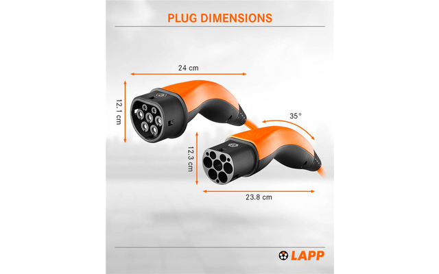 Produktbild Lapp Selbstaufrollendes Doppelhelix Ladekabel Typ 2 Mode 3 / 3-phasig 32 A bis 22 kW 7 Meter 1