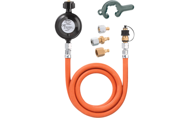 GOK regulator hose line set EN61 1,5kg/h 50mbar KLFxSKUx1500 and plugs 3pcs