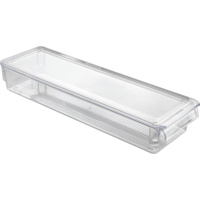 Metaltex Frigo-System Organizer transparenter Beh&auml;lter f&uuml;r K&uuml;hlschrank mit Deckel 10 x 36 x 5 cm