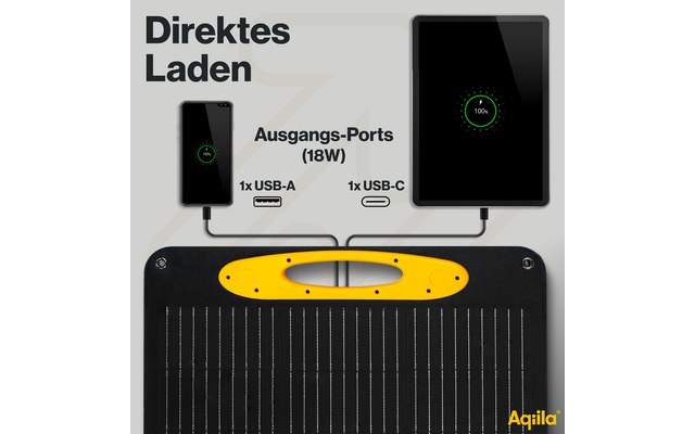Smartphone draadloos opladen op een oplader met twee uitgangspoorten USB-A en USB-C