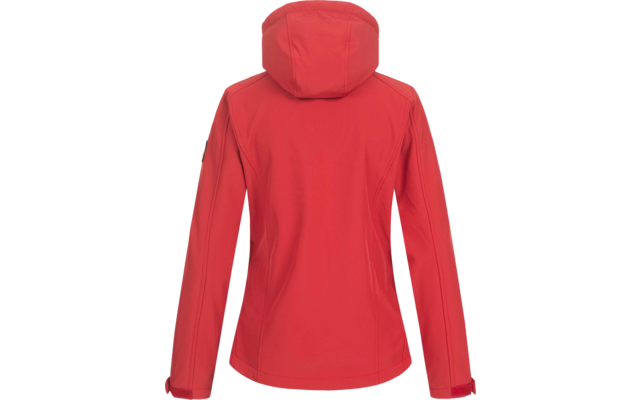 Rote Kapuzenjacke, Rückansicht auf weißem Hintergrund