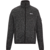Grau melierte Jacke mit Reißverschluss und Stehkragen