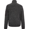 Dunkelgrauer Herrenpullover mit Reißverschluss und Stehkragen, Rückansicht