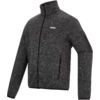 Dunkelgraue Strickjacke mit Reißverschluss und Stehkragen
