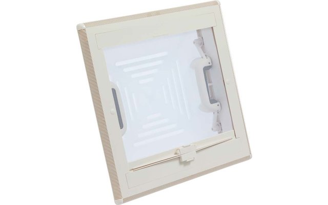 Quadratisches, weißes Lichtpaneel mit Rahmen und Schalter