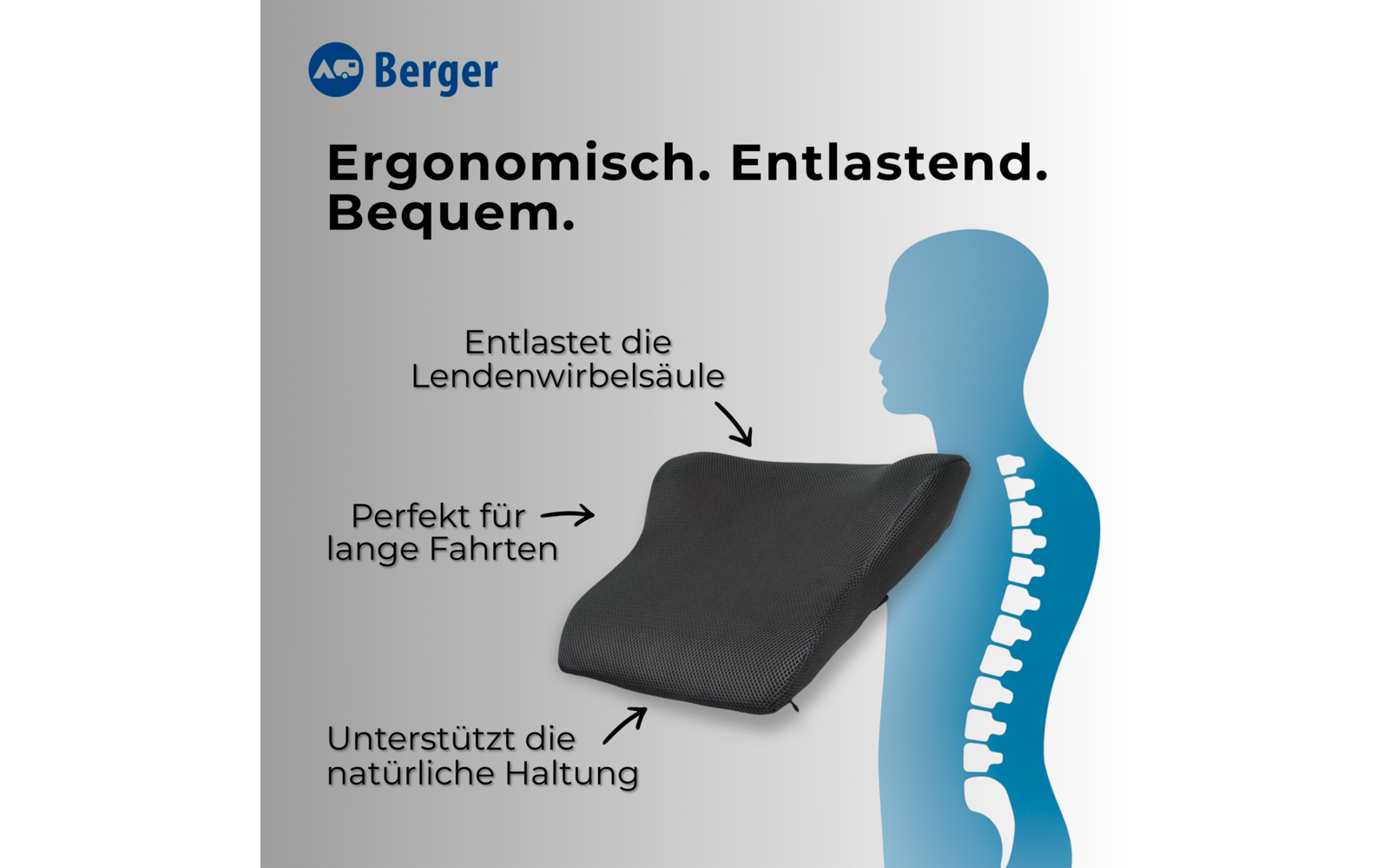Produktbild Berger ergonomisches R&uuml;ckenkissen 1
