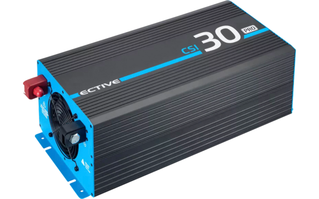 Unité d'appareil électrique noire et bleue avec prise et interrupteurs rouges