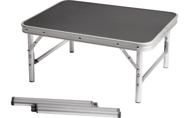 Tavolo da campeggio Bo-Camp in alluminio grigio 2 gradini 60 x 45 cm